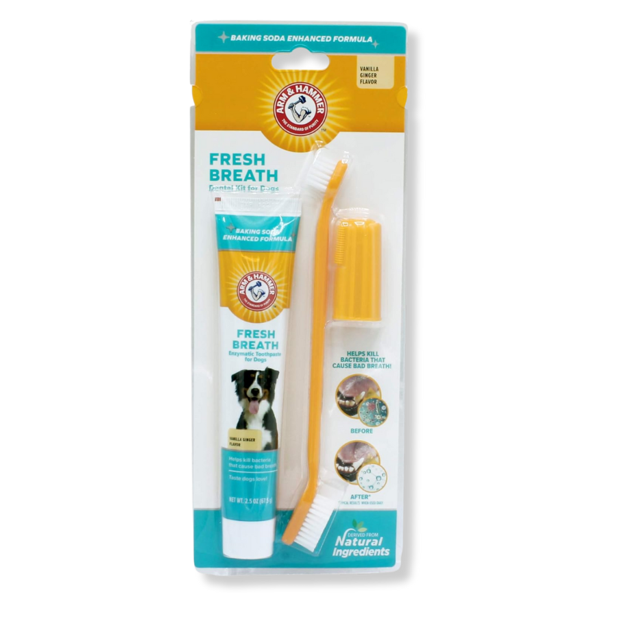 Arm and Hammer Fresh Breath Dog Dental Kit - Vanilla Ginger