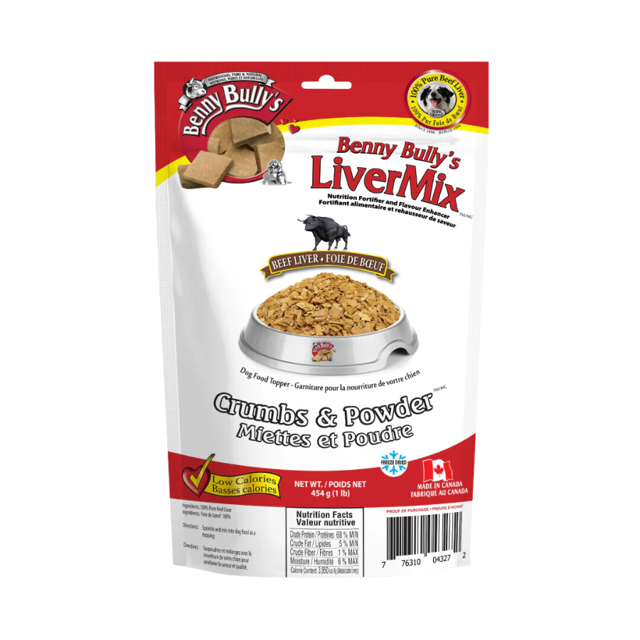 Benny Bully's Beef Liver Mixed Crumbs and Powder - 1 lb