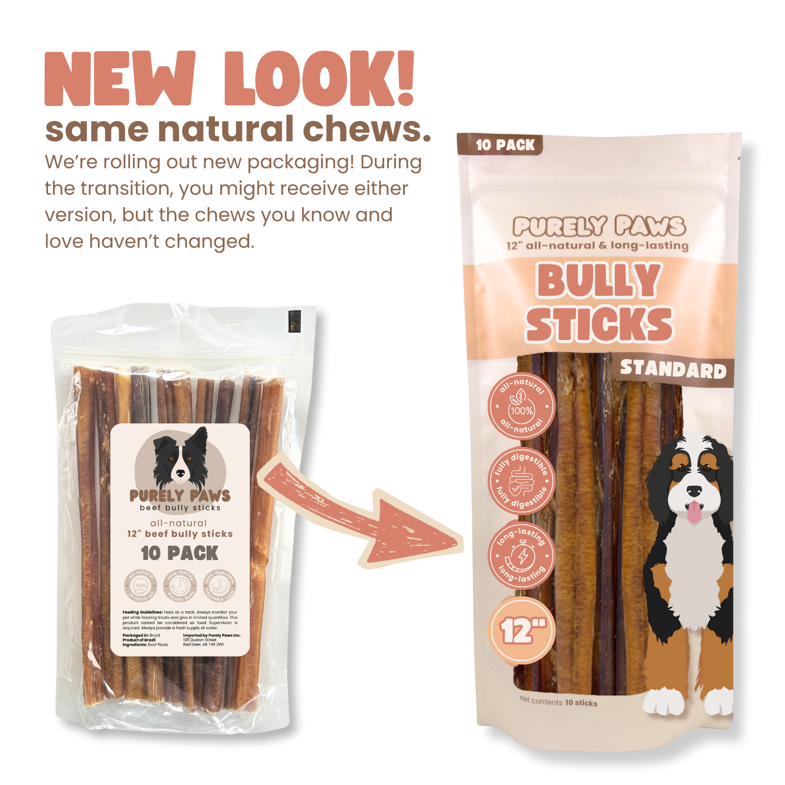 Purely Paws Beef Bully Sticks - Standard