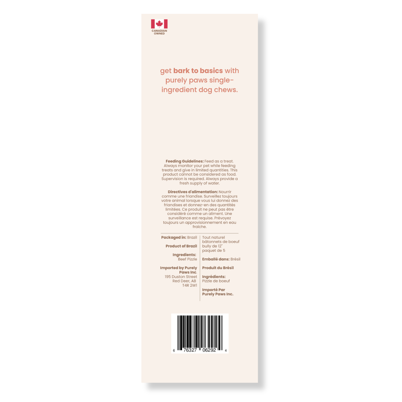 Purely Paws Beef Bully Sticks - Standard