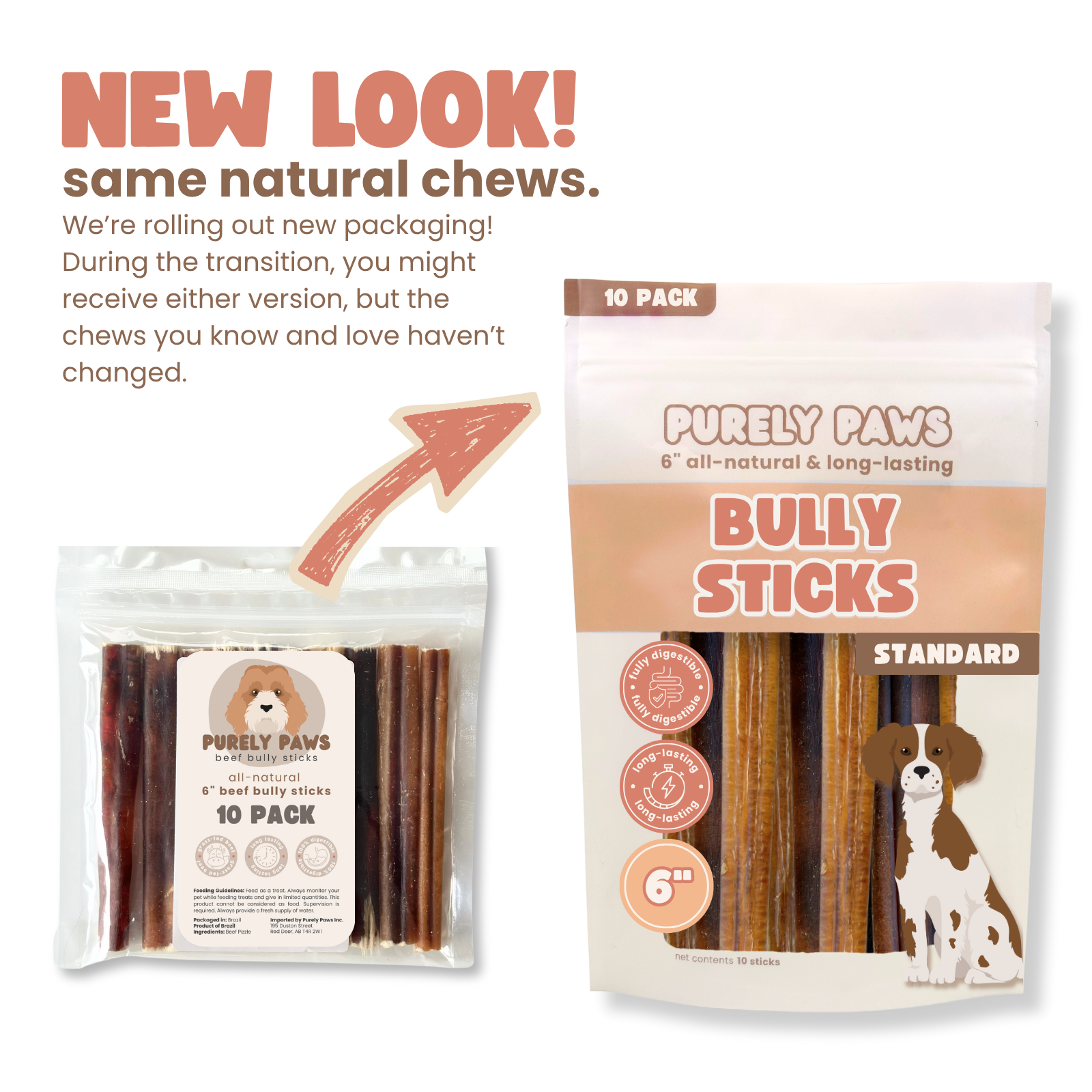 Purely Paws Beef Bully Sticks - Standard