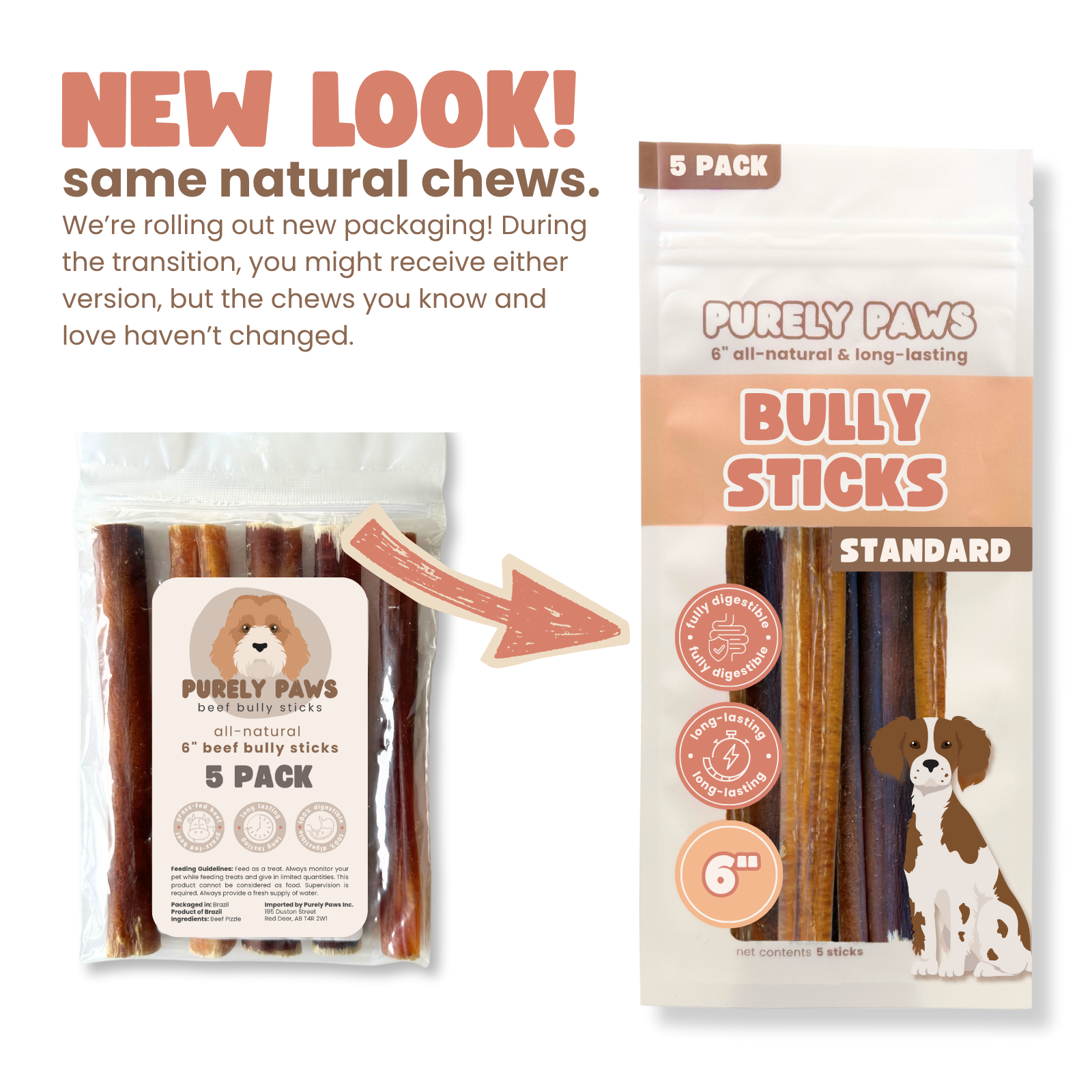 Purely Paws Beef Bully Sticks - Standard