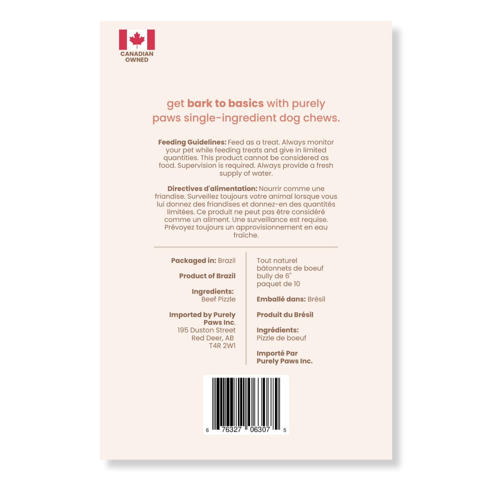 Purely Paws Beef Bully Sticks - Supreme