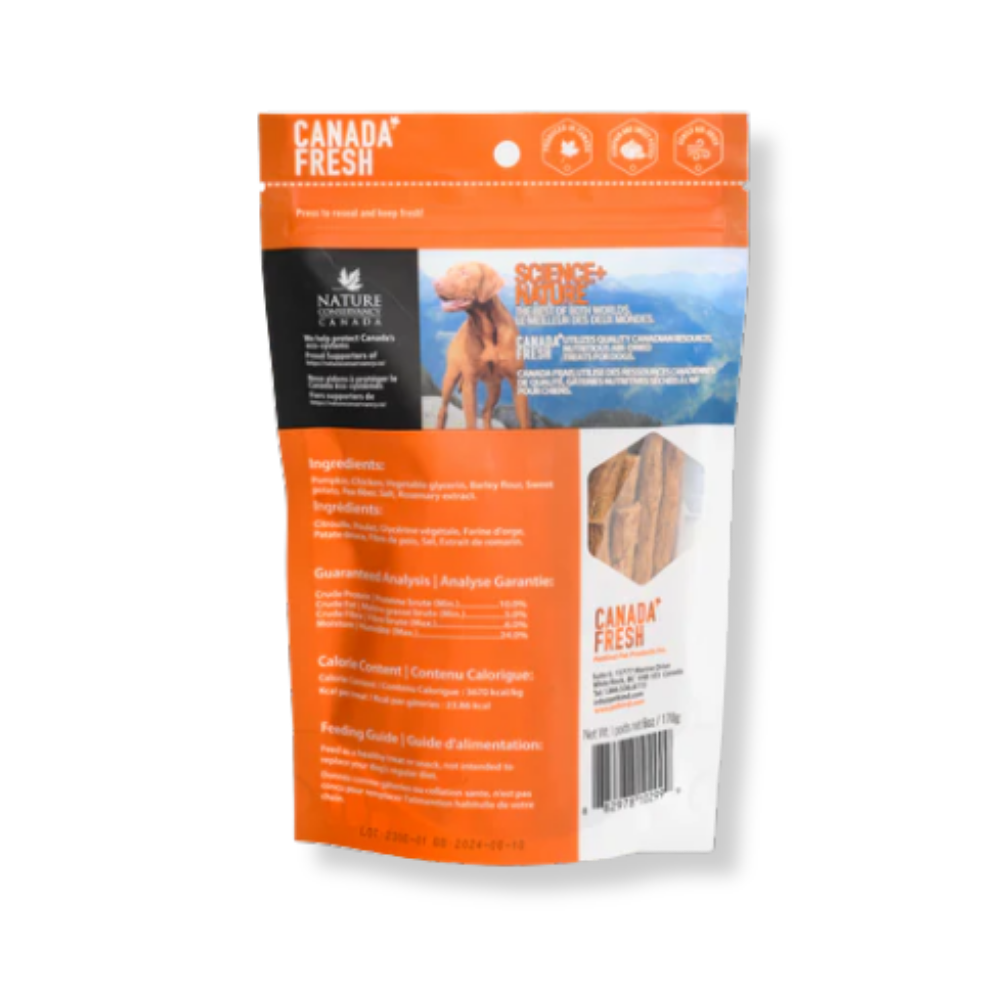 Canada Fresh Pumpkin and Sweet Potato Dog Treats - 6 oz