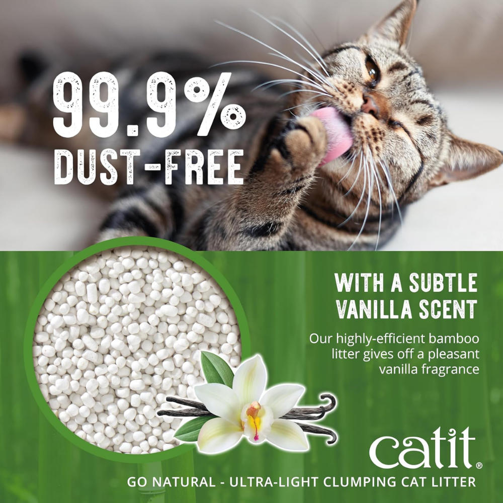 Catit Go Natural! Bamboo Clumping Cat Litter - Vanilla (7.8 lbs)