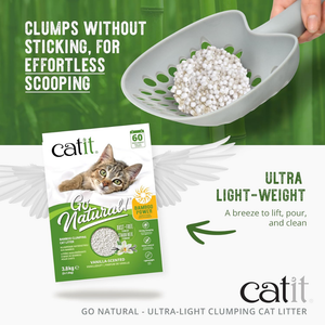 Catit Go Natural! Bamboo Clumping Cat Litter - Vanilla (7.8 lbs)