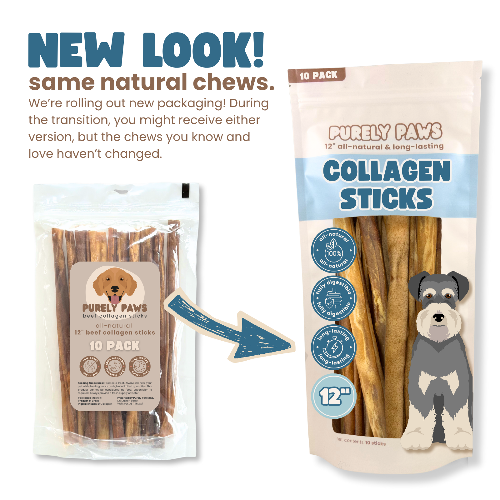 Purely Paws Collagen Sticks - 12"