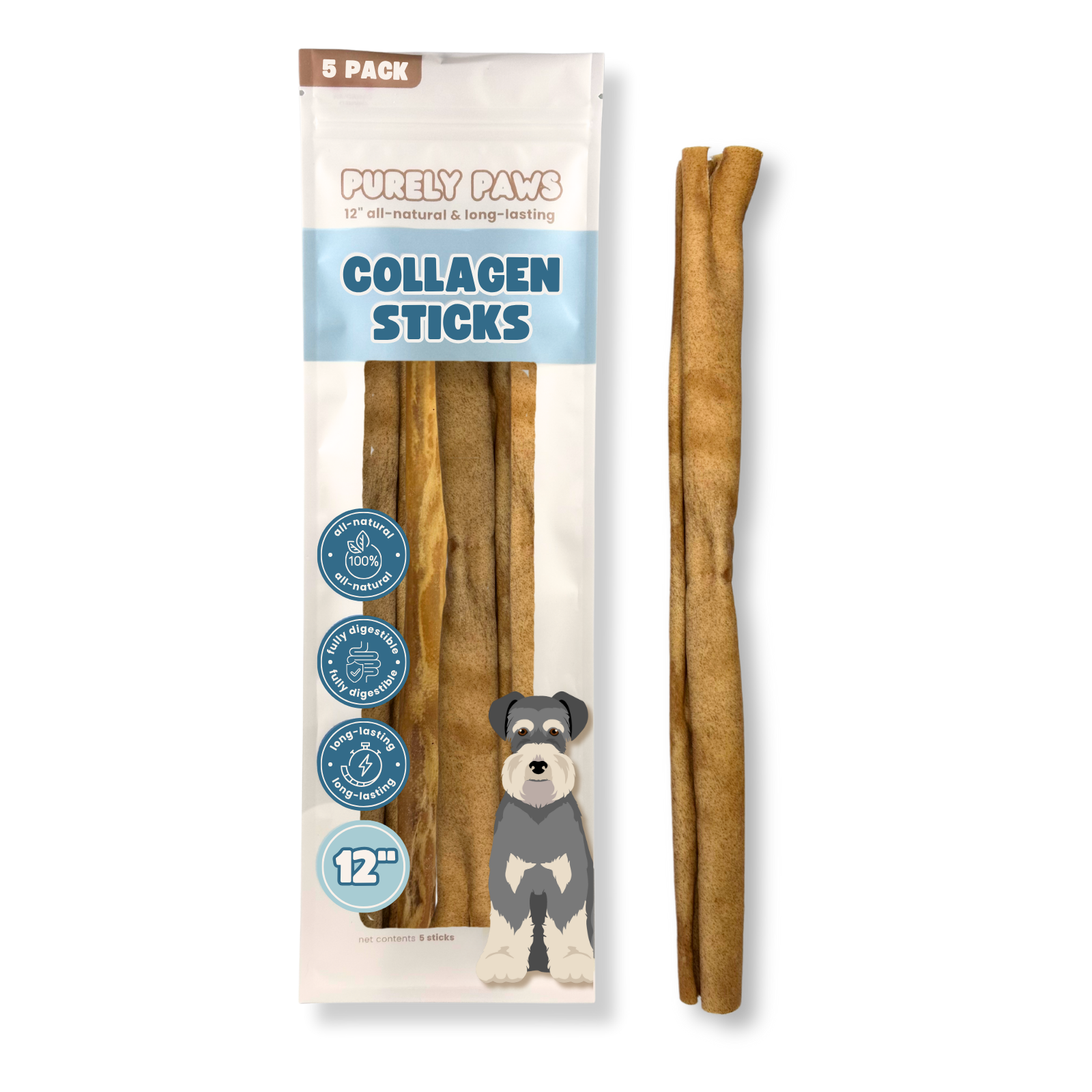 Purely Paws Collagen Sticks - 12"