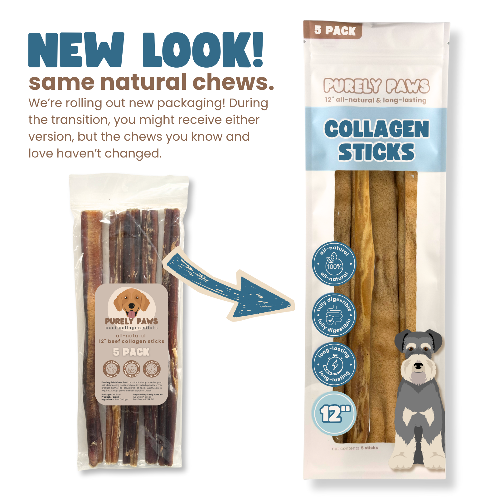 Purely Paws Collagen Sticks - 12"