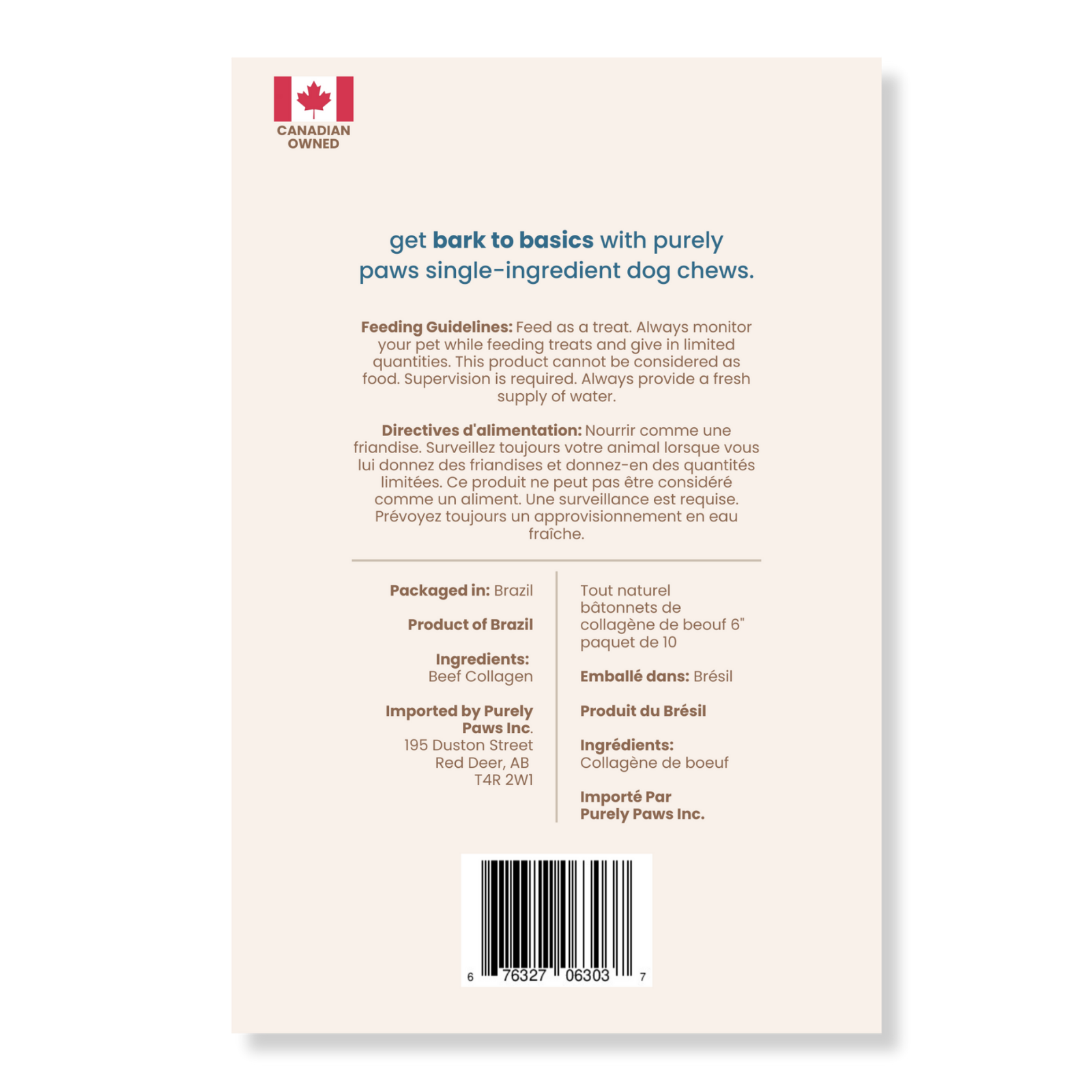 Purely Paws Collagen Sticks - 6"