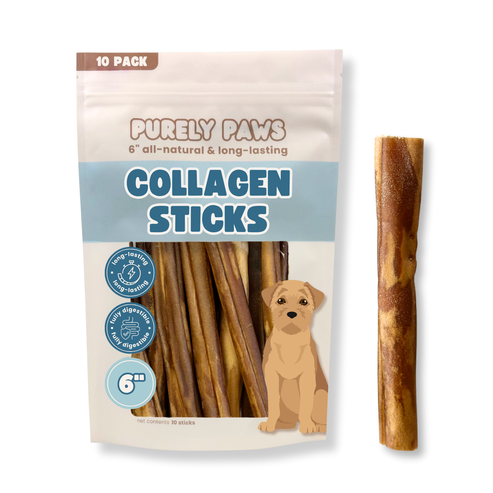 Purely Paws Collagen Sticks - 6"