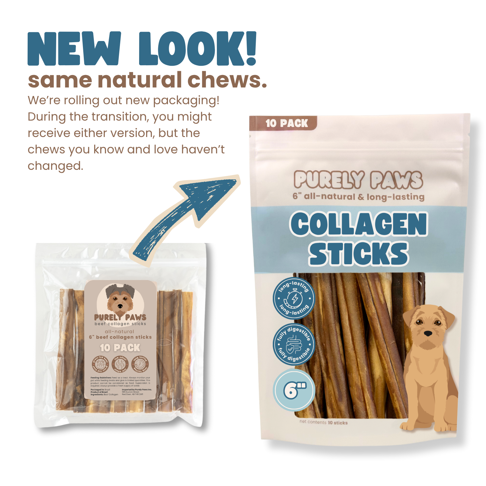 Purely Paws Collagen Sticks - 6"