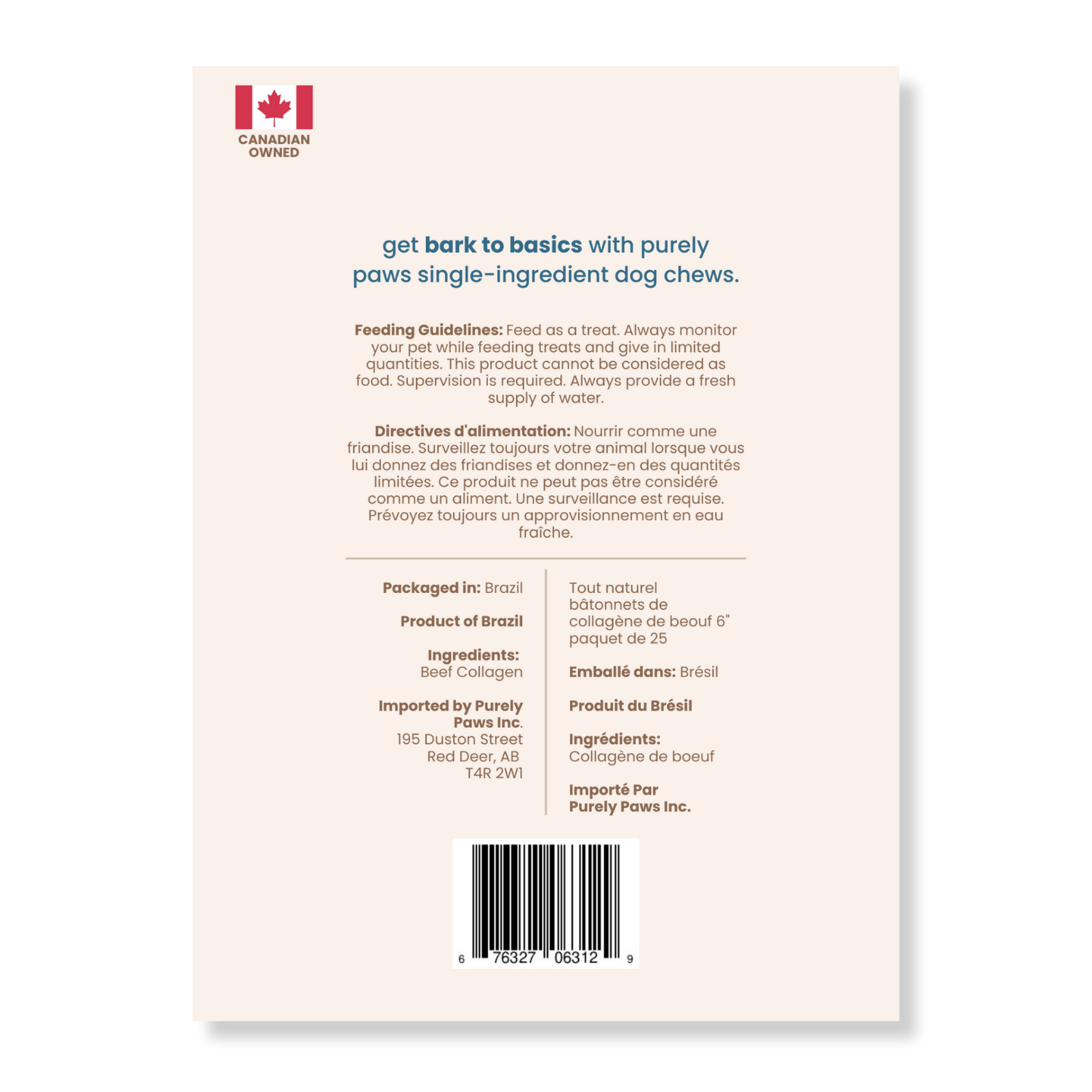 Purely Paws Collagen Sticks - 6"