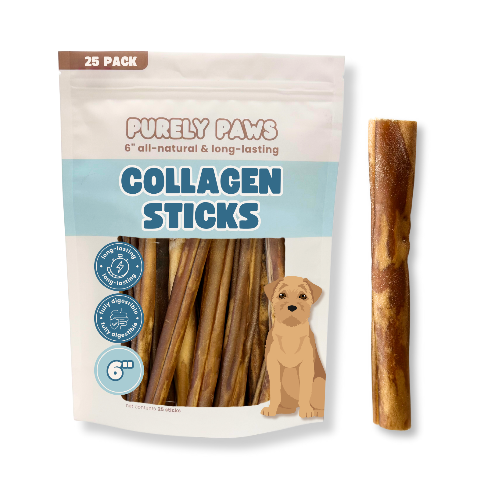 Purely Paws Collagen Sticks - 6"