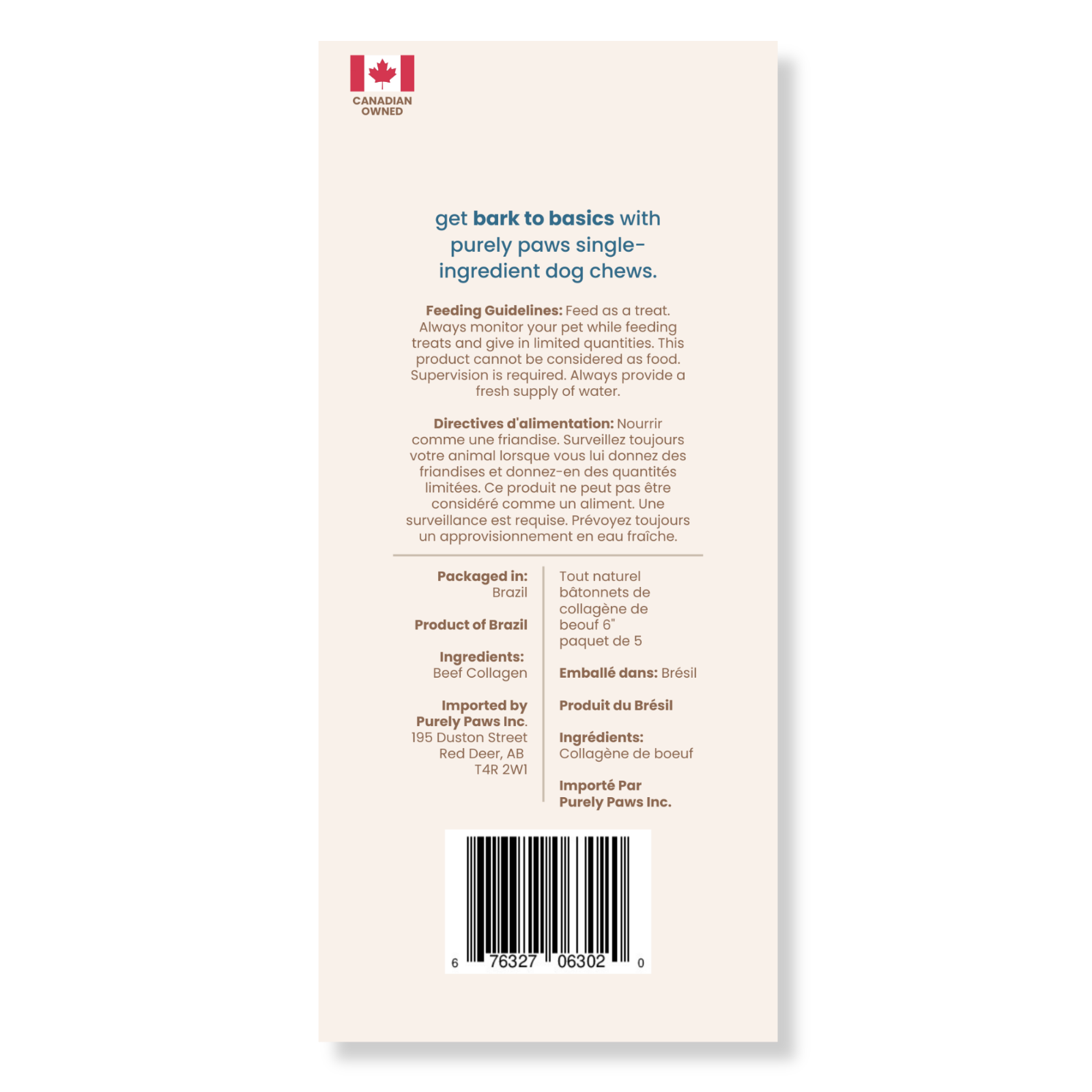 Purely Paws Collagen Sticks - 6"