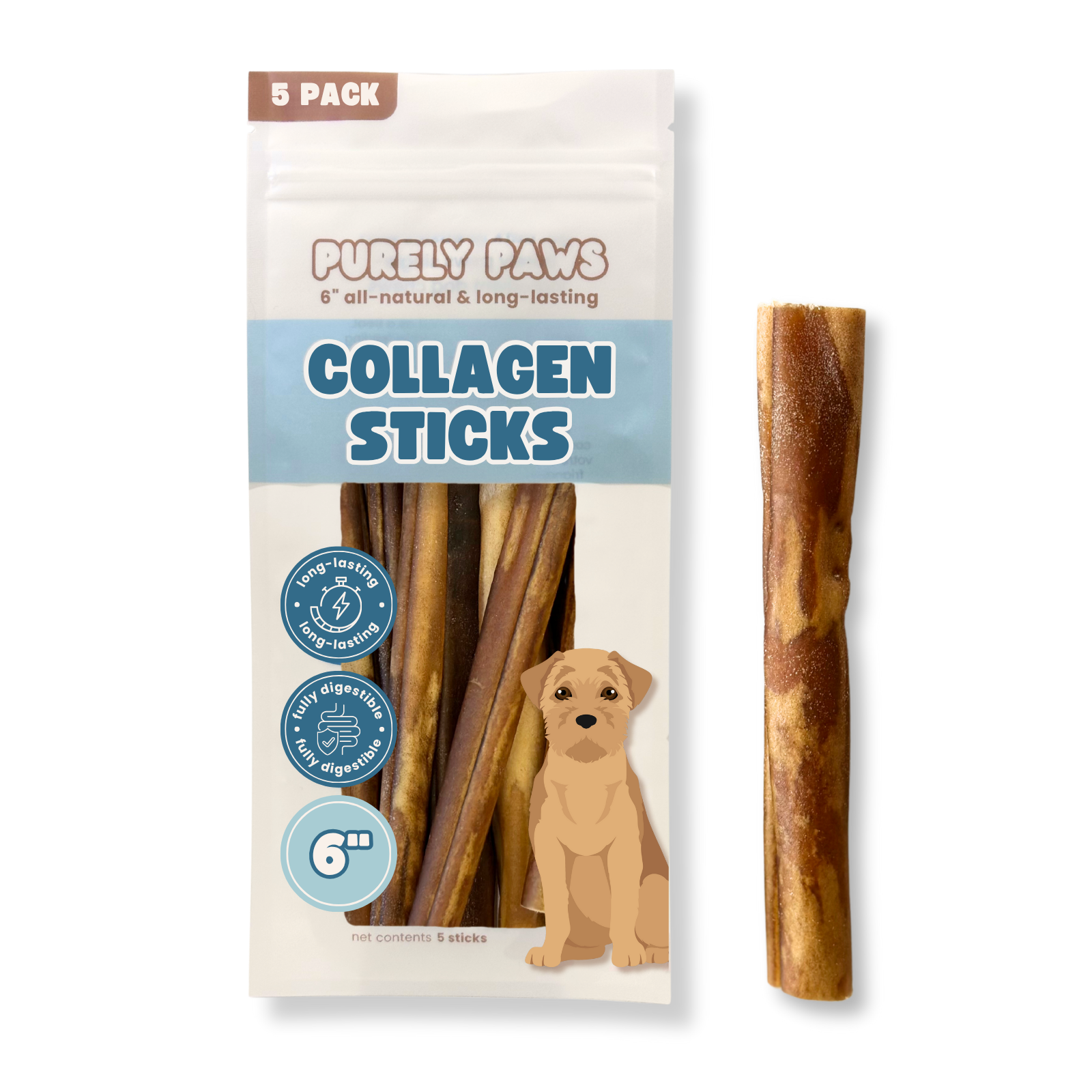 Purely Paws Collagen Sticks - 6"