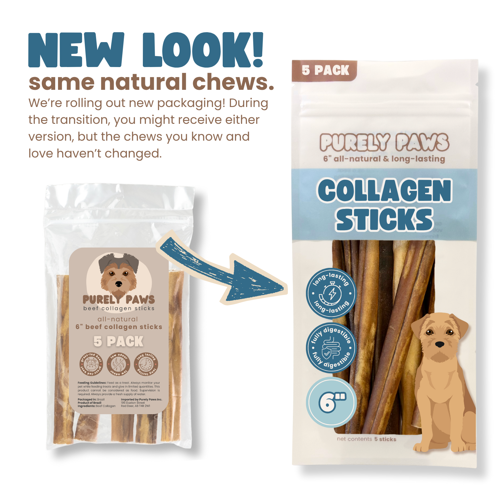Purely Paws Collagen Sticks - 6"