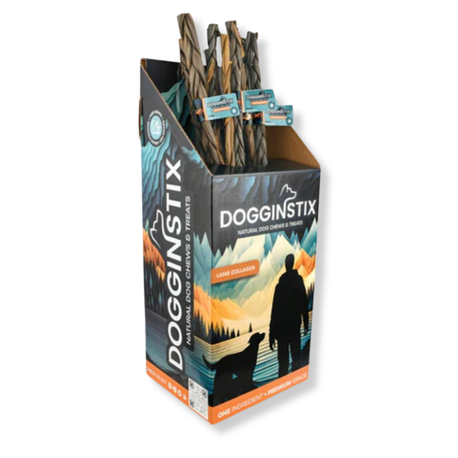 DogginStix Braided Lamb Collagen - 24"