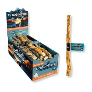 DogginStix Braided Lamb Collagen - 12"