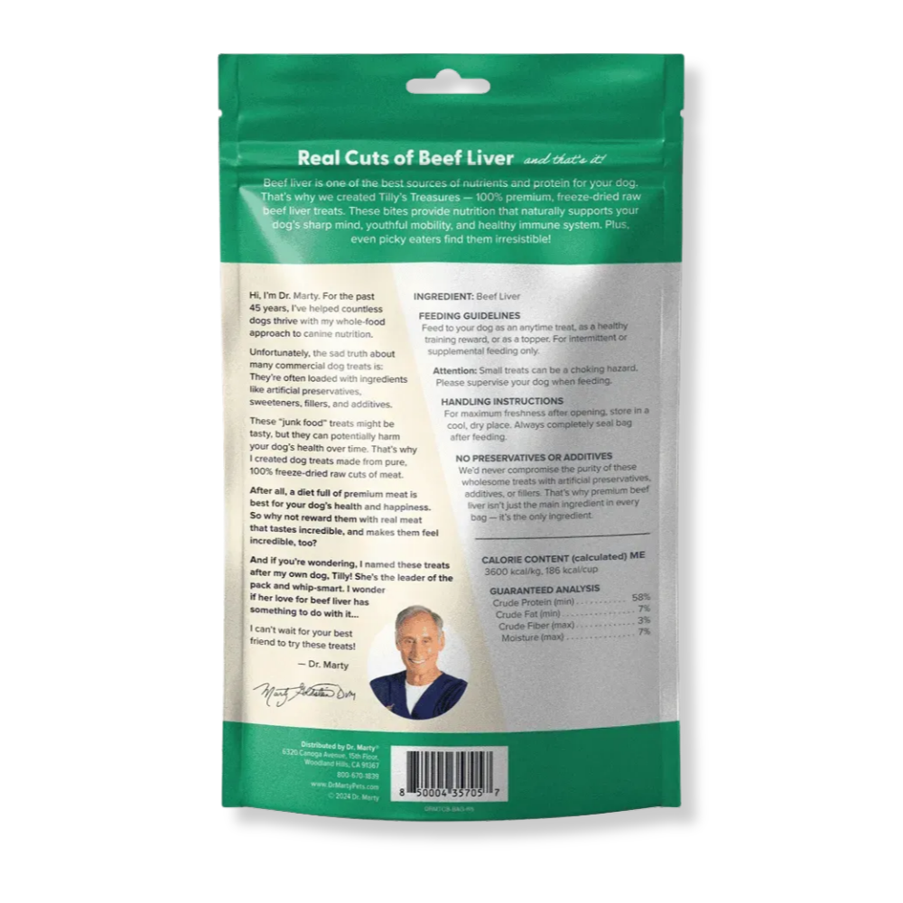 Dr. Marty Tilly's Treasure Dog Treats - 4 oz
