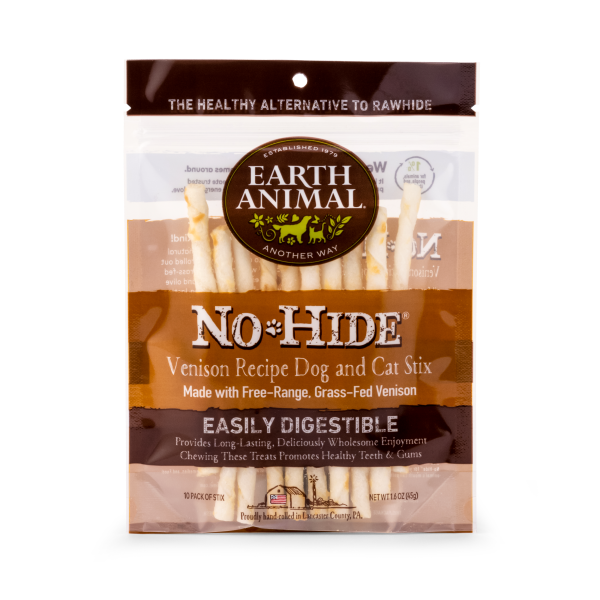 Earth Animal Venison No-Hide STIX - 10 Pack