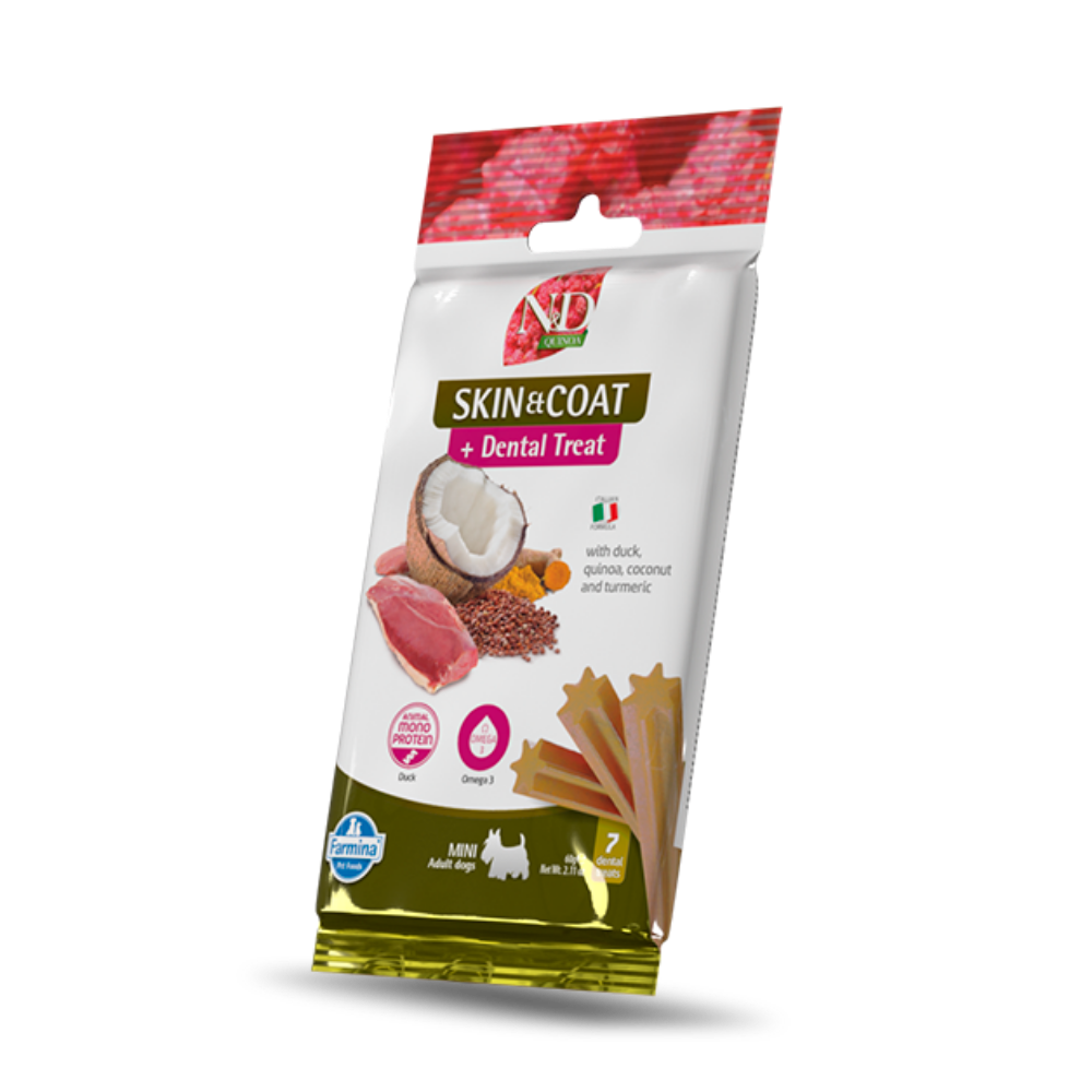 Farmina N&D Skin and Coat Dental Treat with Herring for Medium/Maxi Dogs - 7 Chews