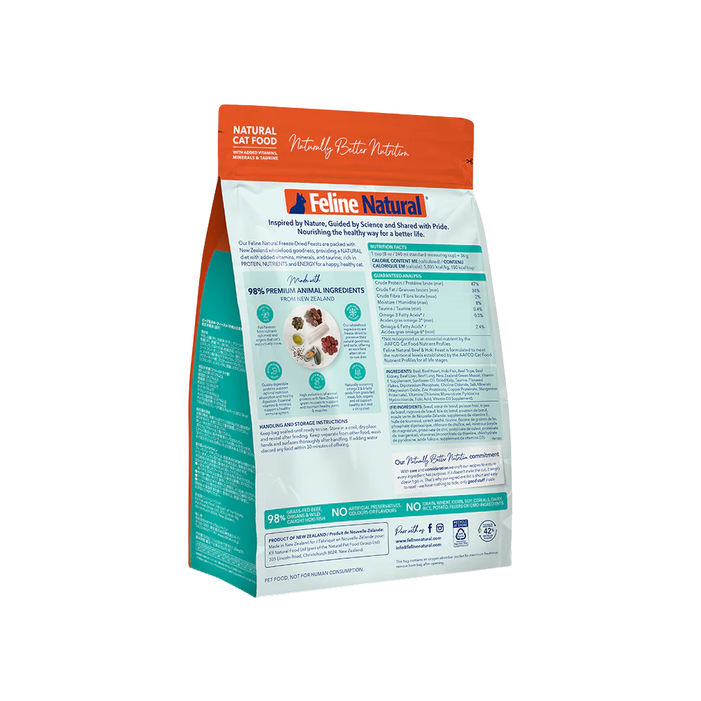Feline Natural Beef and Hoki Feast Freeze-Dried Cat Food
