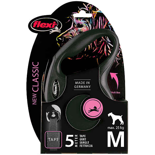 Flexi Classic Tape Leash - 5 Metres Black