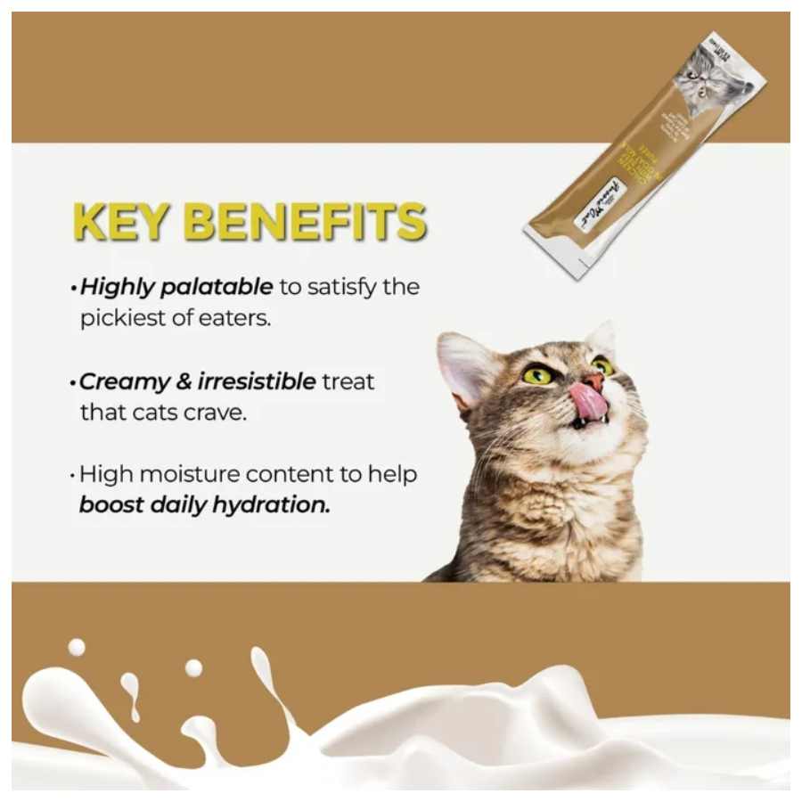 Fussie Cat Goat Milk Purée Treats Chicken with Beef (4 Tubes)