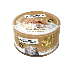 Fussie Cat Chicken with Beef in Goat Milk Gravy - 2.47 oz (24 Pack)