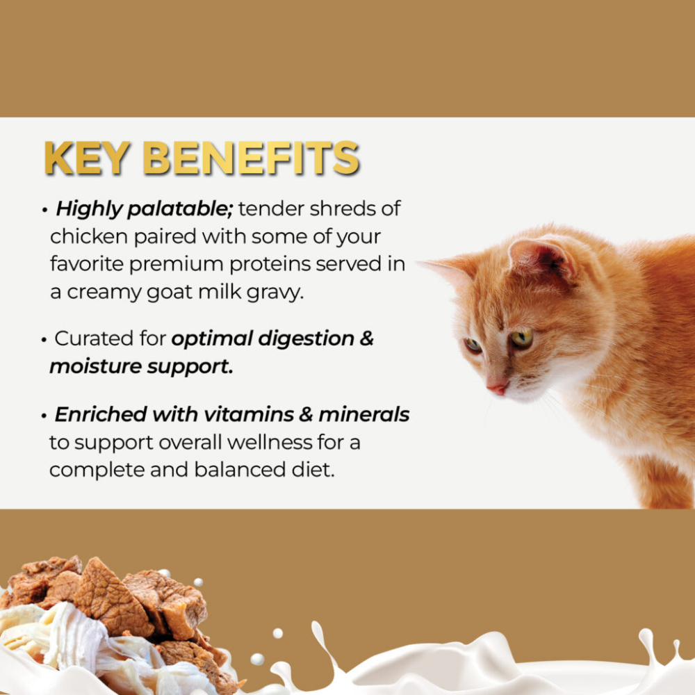 Fussie Cat Chicken with Beef in Goat Milk Gravy - 2.47 oz (24 Pack)