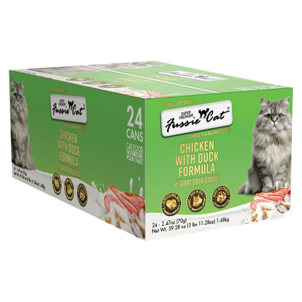 Fussie Cat Chicken with Duck in Goat Milk Gravy - 2.47 oz (24 Pack)