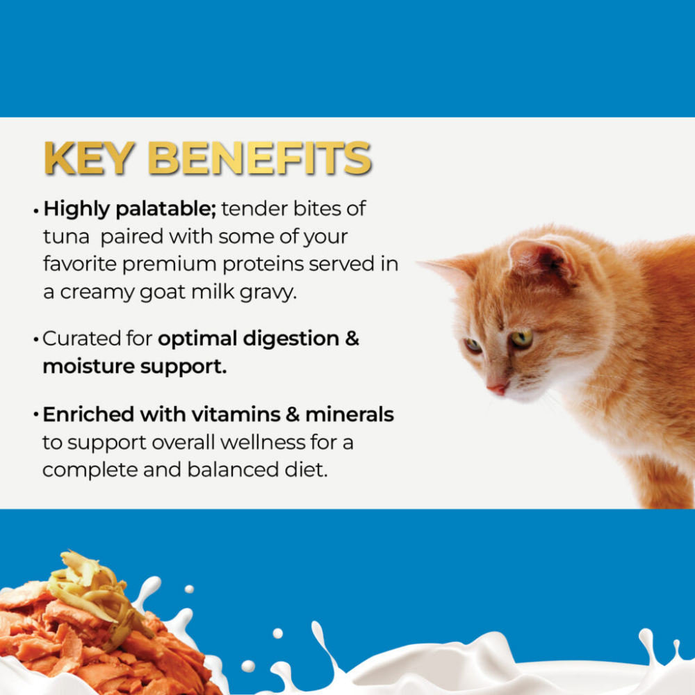 Fussie Cat Tuna with Small Anchovies in Goat Milk Gravy - 2.47 oz (24 Pack)