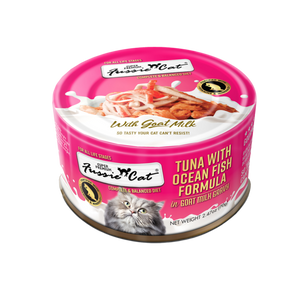 Fussie Cat Tuna with Ocean Fish in Goat Milk Gravy - 2.47 oz (24 Pack)