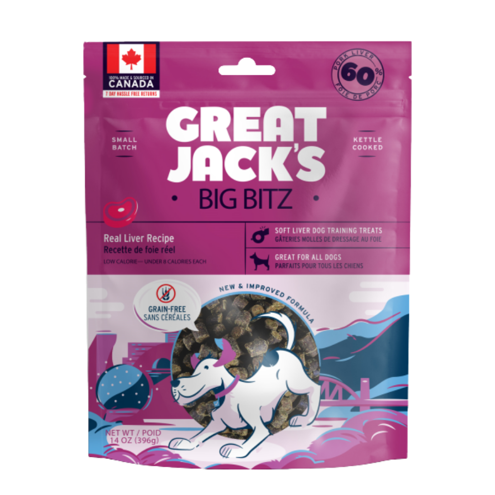 Great Jack's Big Bitz Beef Liver Dog Treats - 14 oz