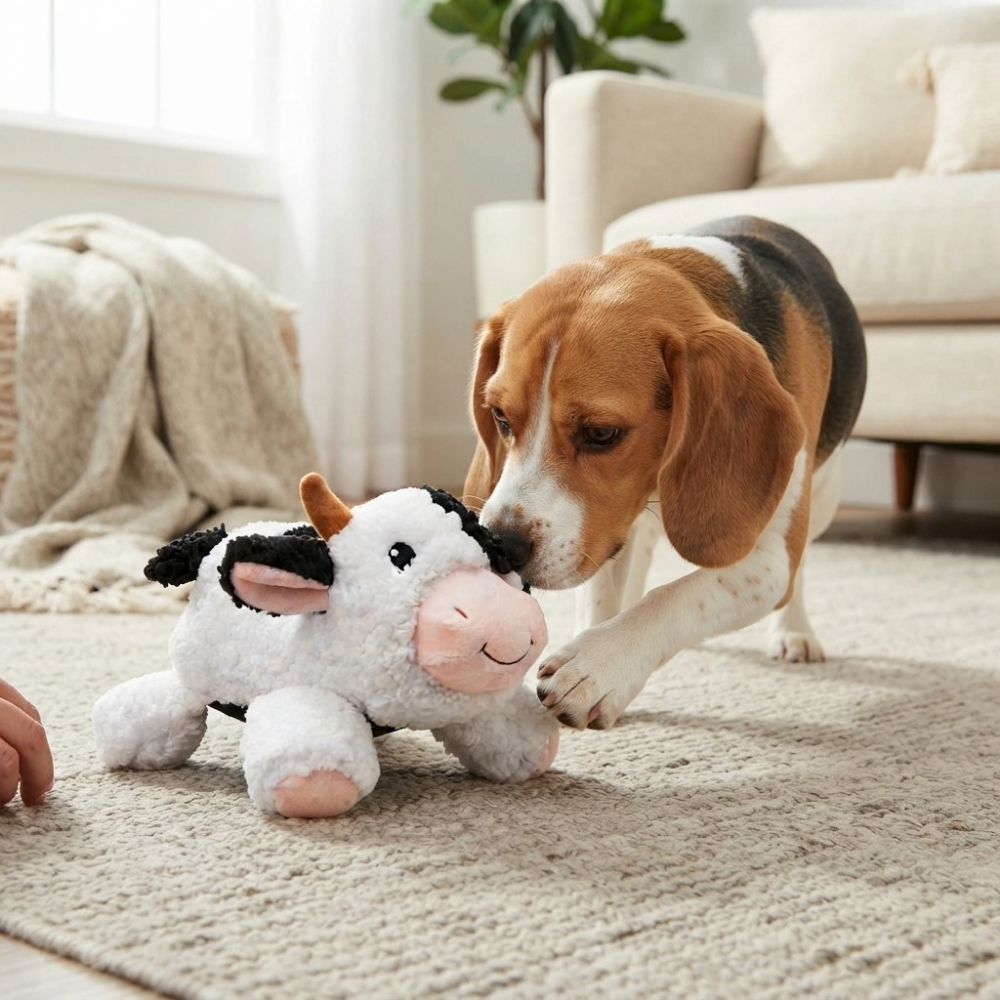 Growl ﻿Fuzzaroos White Cow - 9"