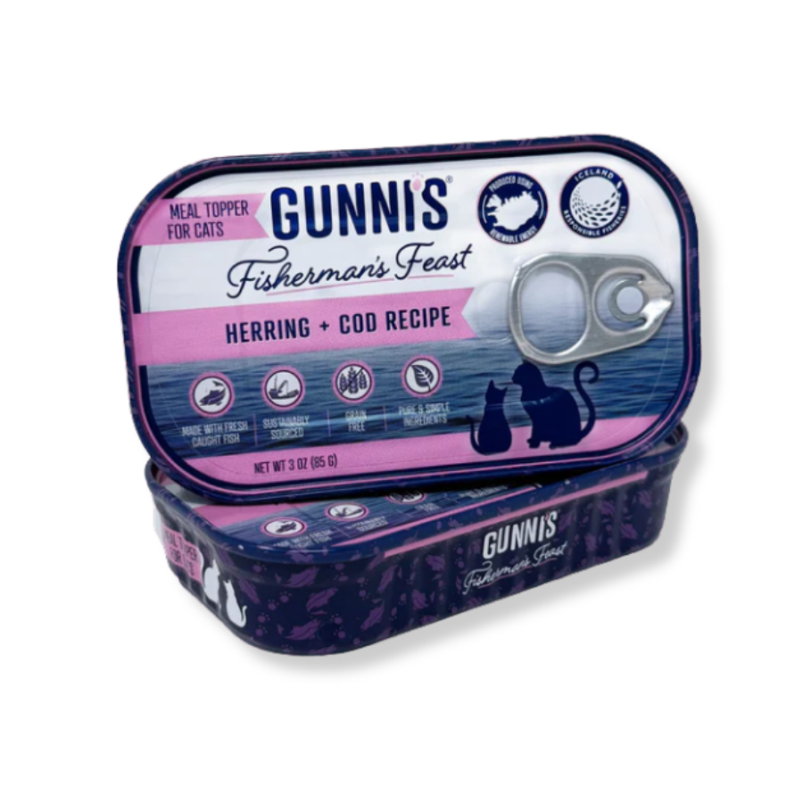 Gunnis Pet Herring and Cod Food Topper for Cats - 3 oz
