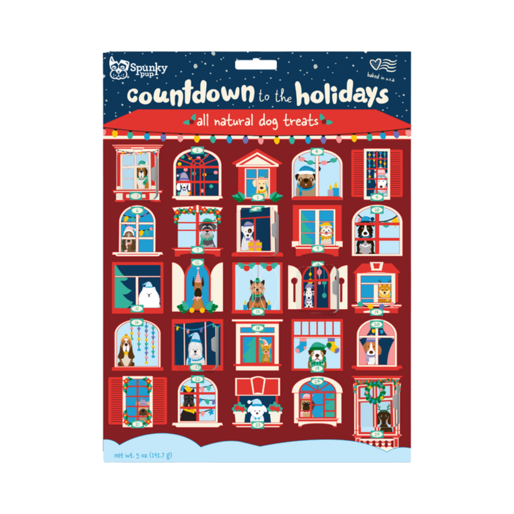 Spunky Pup Holiday Advent Calendar for Dogs - 25 Days of Treats