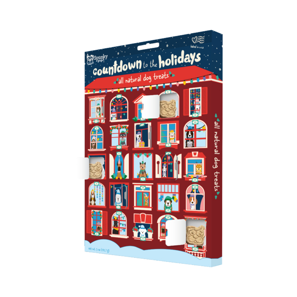 Spunky Pup Holiday Advent Calendar for Dogs - 25 Days of Treats
