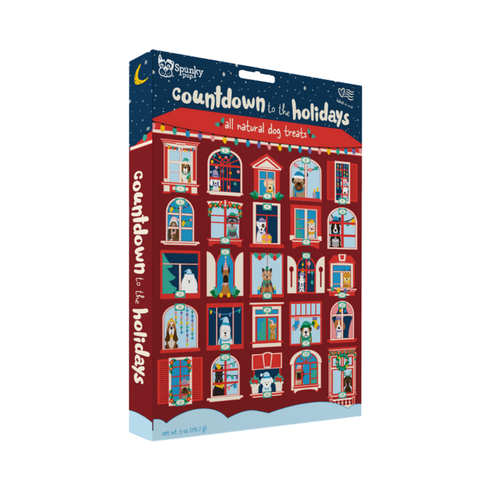 Spunky Pup Holiday Advent Calendar for Dogs - 25 Days of Treats