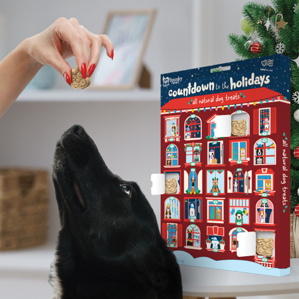 Spunky Pup Holiday Advent Calendar for Dogs - 25 Days of Treats