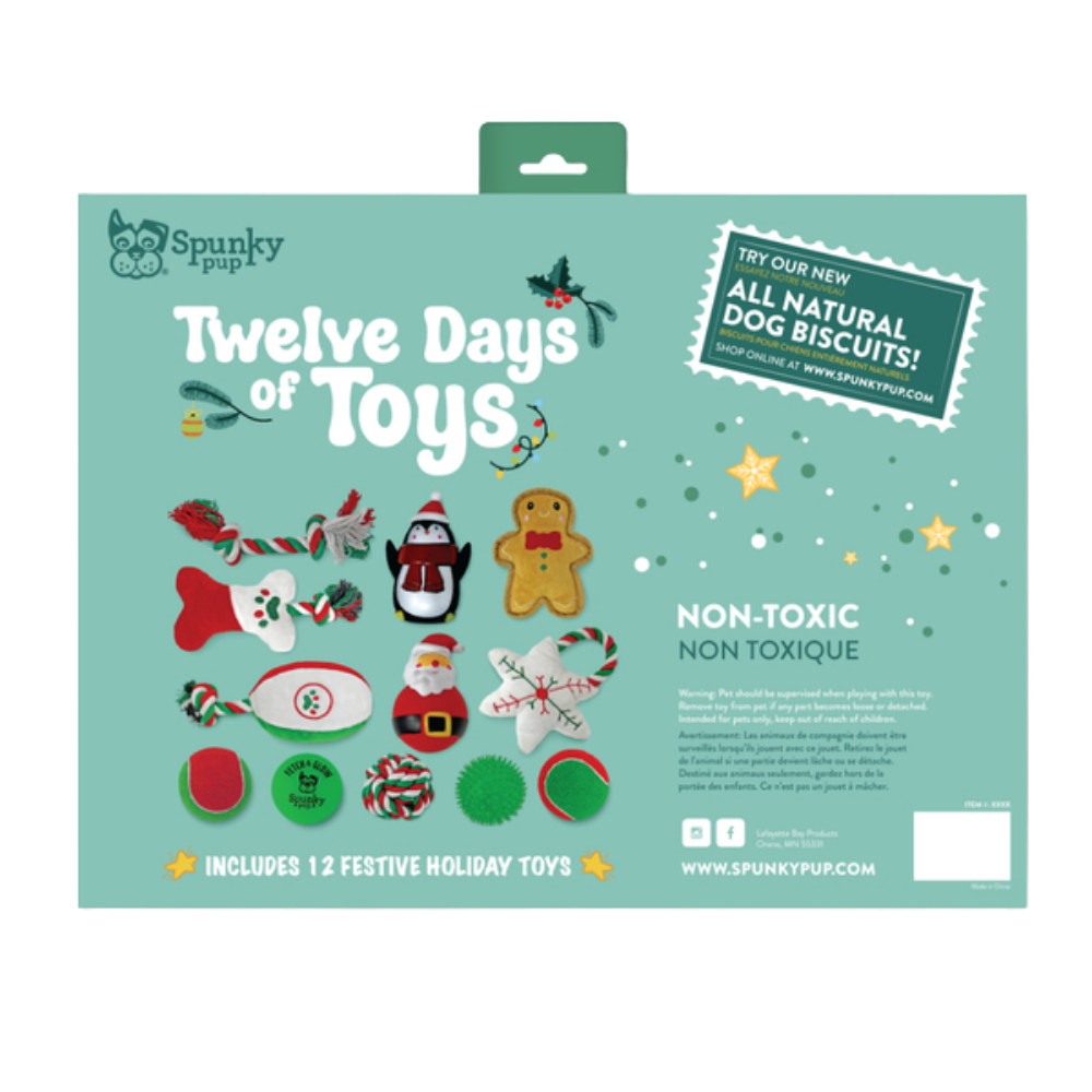 Spunky Pup Holiday Advent Calendar for Dogs - 25 Days of Toys