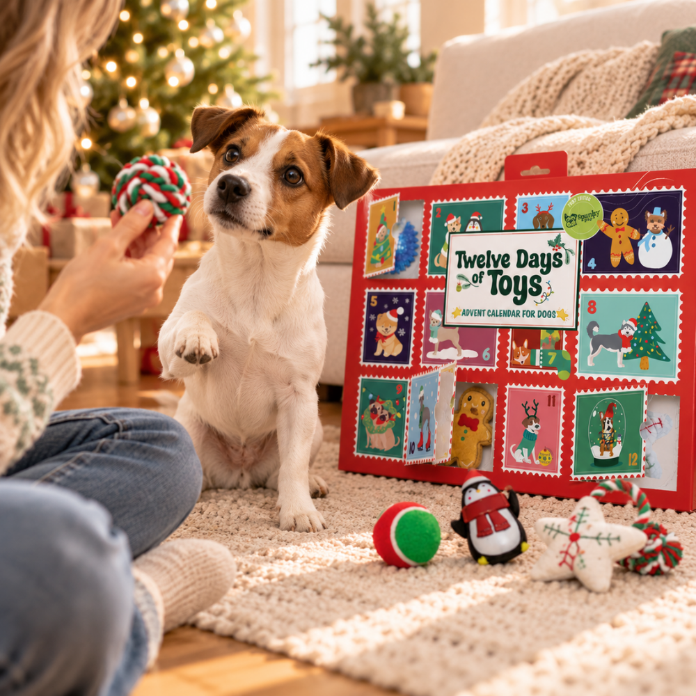 Spunky Pup Holiday Advent Calendar for Dogs - 25 Days of Toys