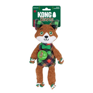 KONG Holiday Floppy Knots Dapper Fox - Small/Medium