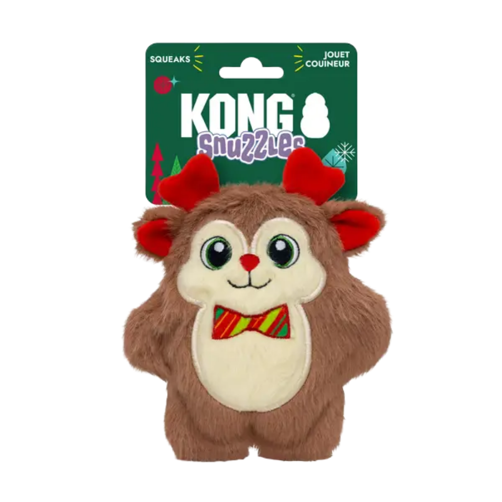 KONG Holiday Snuzzles Bow Tie Reindeer - Small