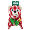 KONG Holiday Low Stuff Flanimalz Bear - Large/X-Large