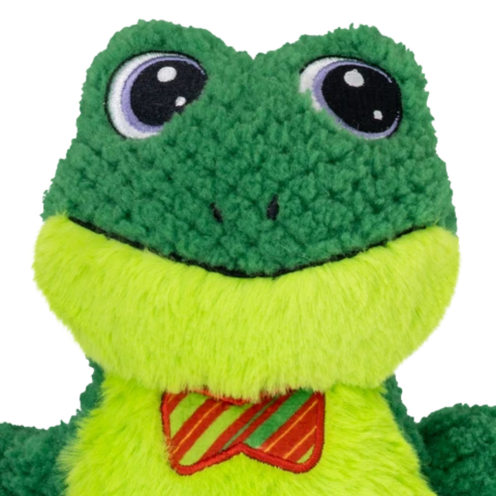 KONG Holiday Knots Bow Tie Frog - Large/X-Large