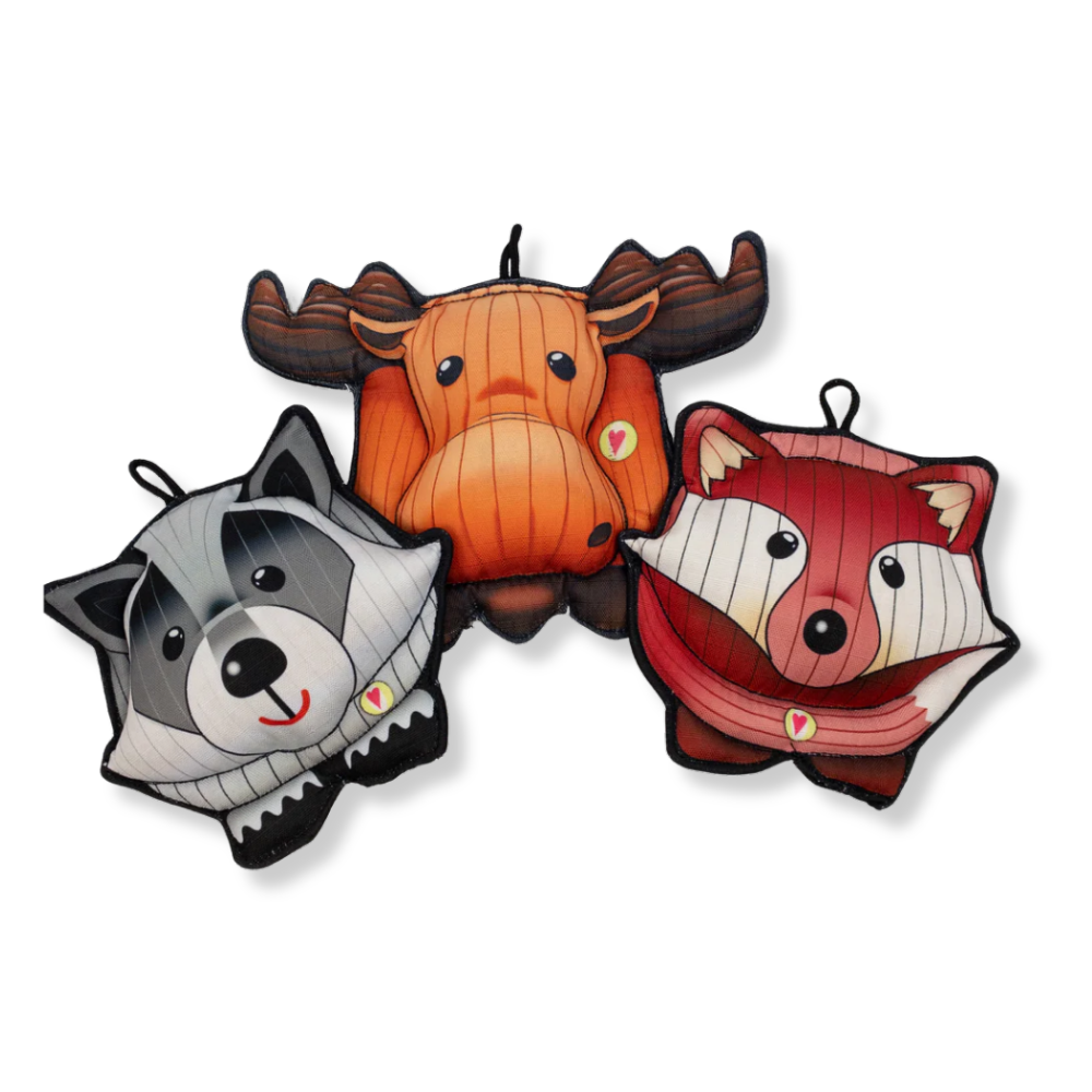 HuggleHounds HuggleTuff Puffies Woodland Friends Dog Toy