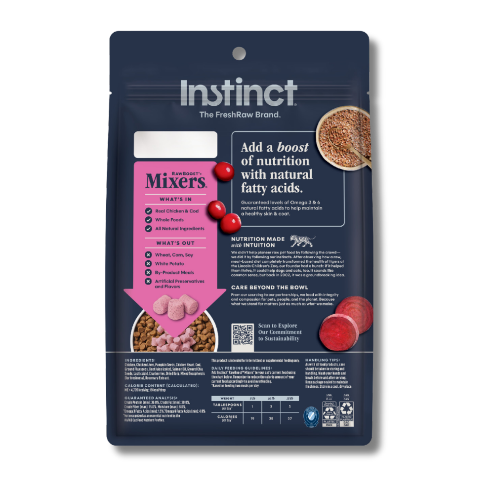 Instinct Raw Boost Mixers Skin and Coat Health for Cats - 5.5 oz