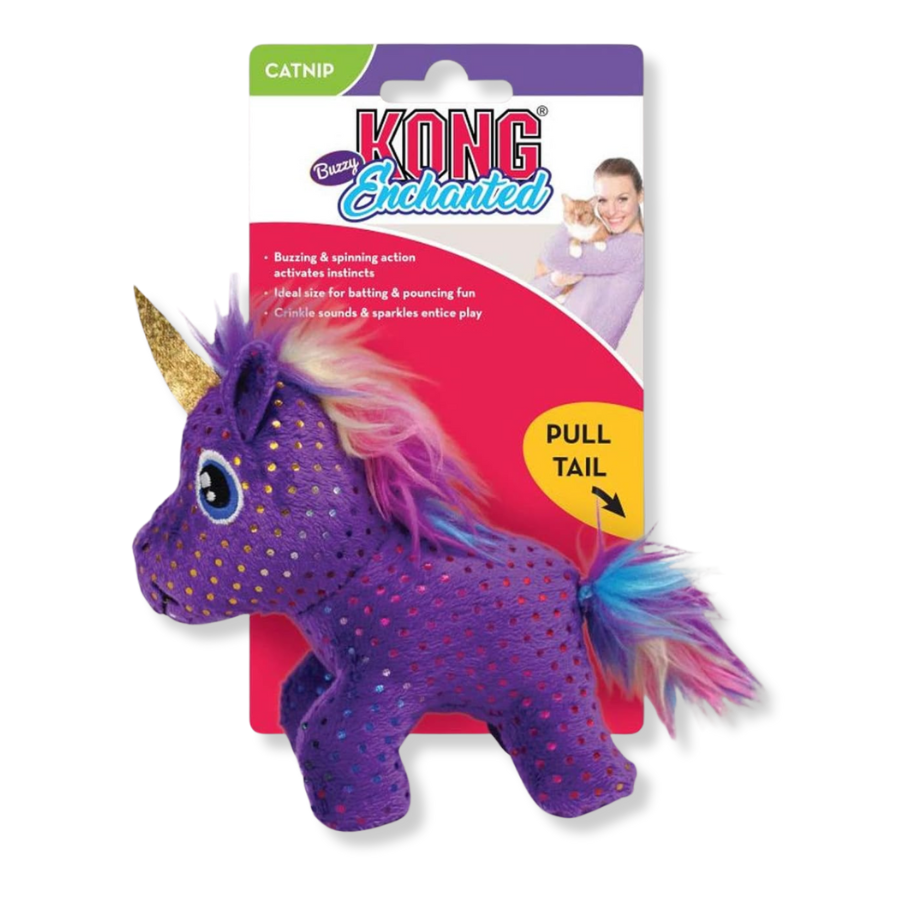 KONG Buzzy Unicorn Catnip Toy for Cats